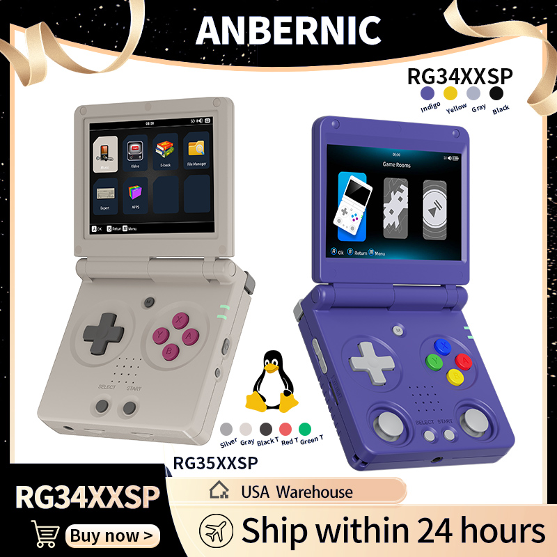 Retro Gaming Emulator Console - Anbernic RG34XXSP RG35XXSP Перекидная портативная игровая