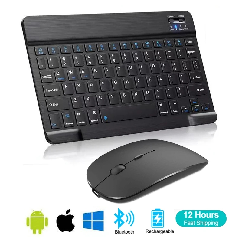Retro Gaming Nook - Испанская французская беспроводная Bluetooth-клавиатура Azerty, русская,