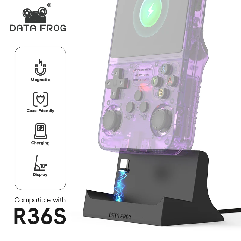 Retro Gaming R36S - Зарядная док-станция Data Frog R36S, магнитная