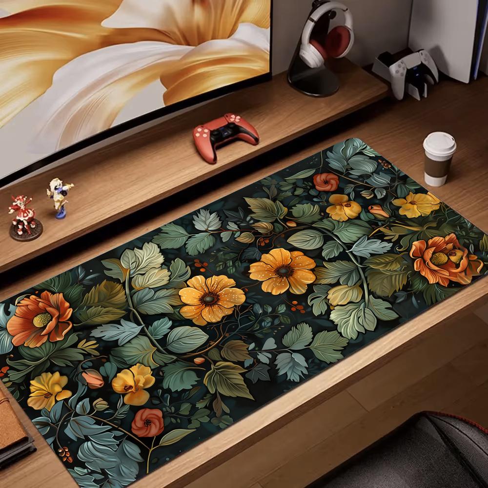Retro Gaming Desk - Ретро цветочное искусство рендеринг коврик для