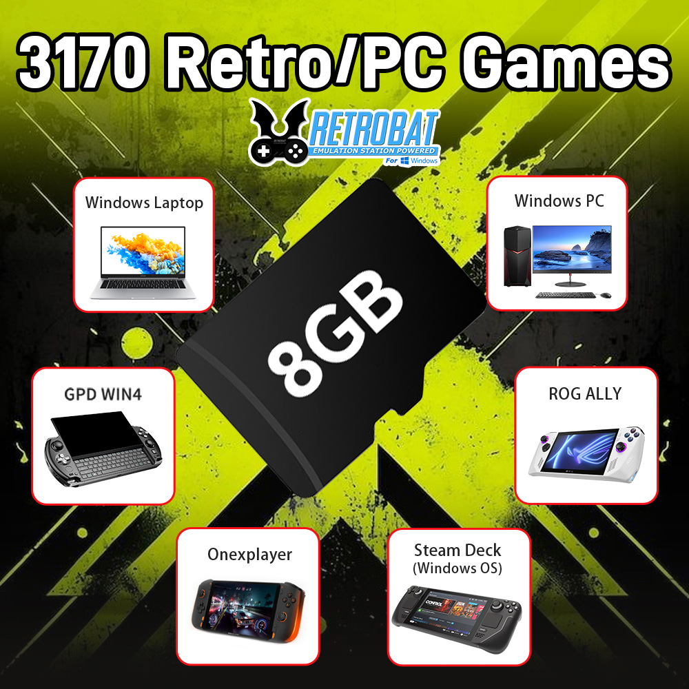 Retro Gaming Nook - Игровая TF-карта 8 ГБ с 3170